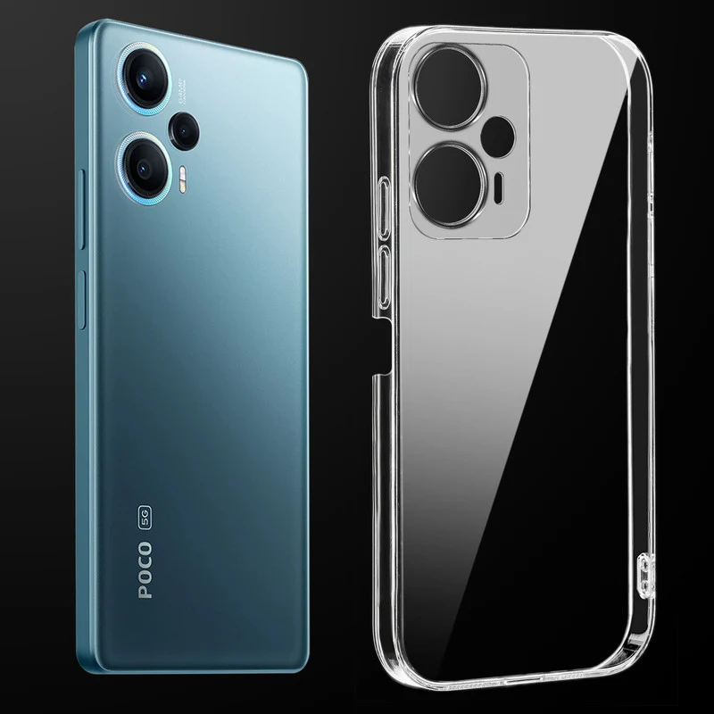 Crystal Clear Hard Anti-Yellow Transparent Back Cover Case For Poco F5 5G