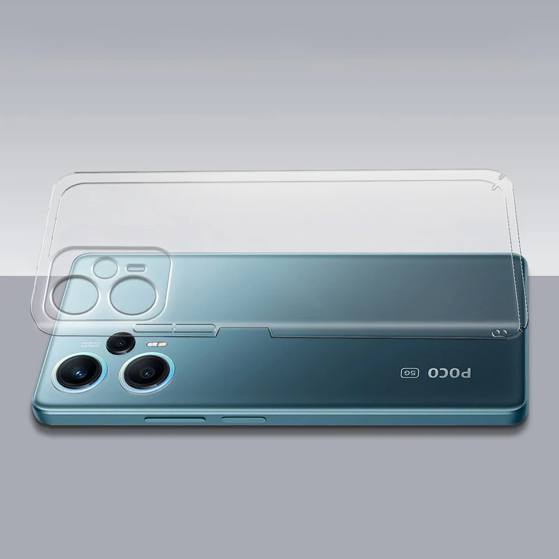 Crystal Clear Hard Anti-Yellow Transparent Back Cover Case For Poco F5 5G - Image 7