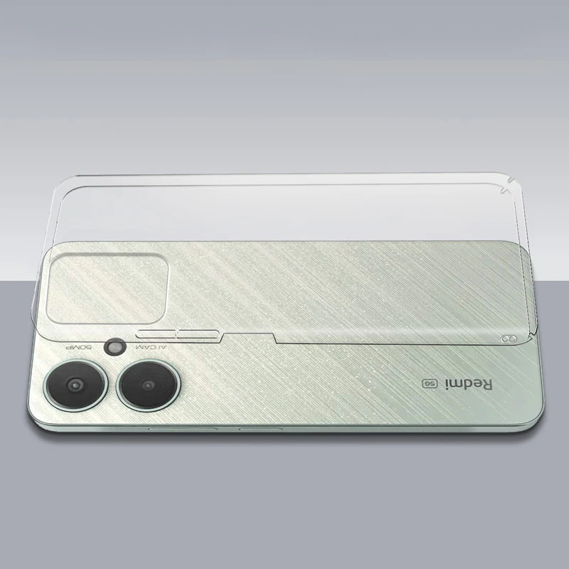 Crystal Clear Hard Anti-Yellow Transparent Back Cover Case For Poco M6 5G - Image 7