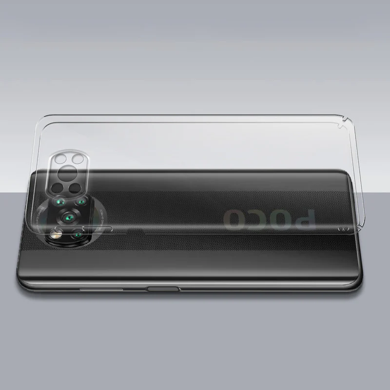Crystal Clear Hard Anti-Yellow Transparent Back Cover Case For Poco X3 4G - Image 7