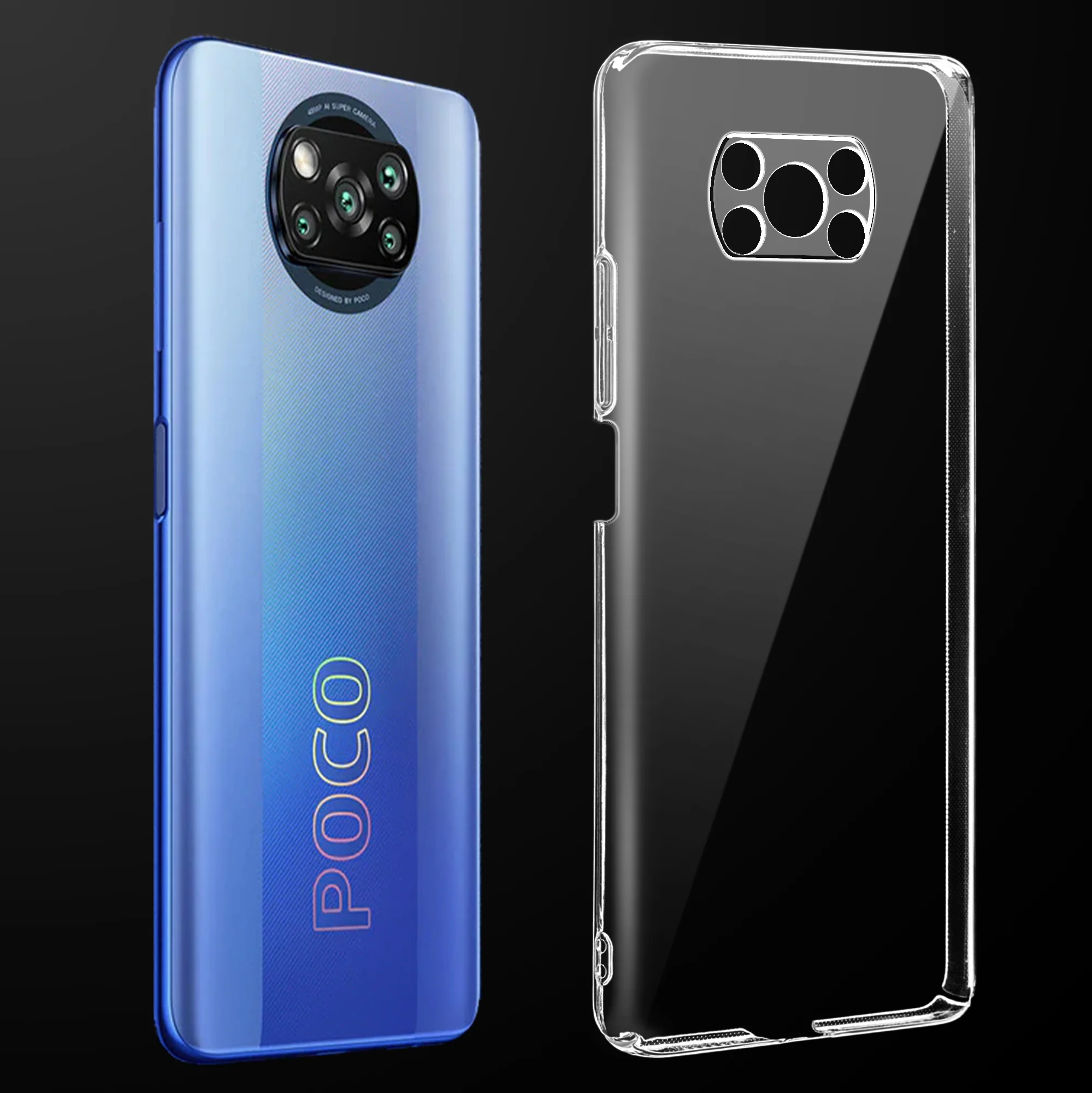 Crystal Clear Hard Anti-Yellow Transparent Back Cover Case For Poco X3 Pro 4G