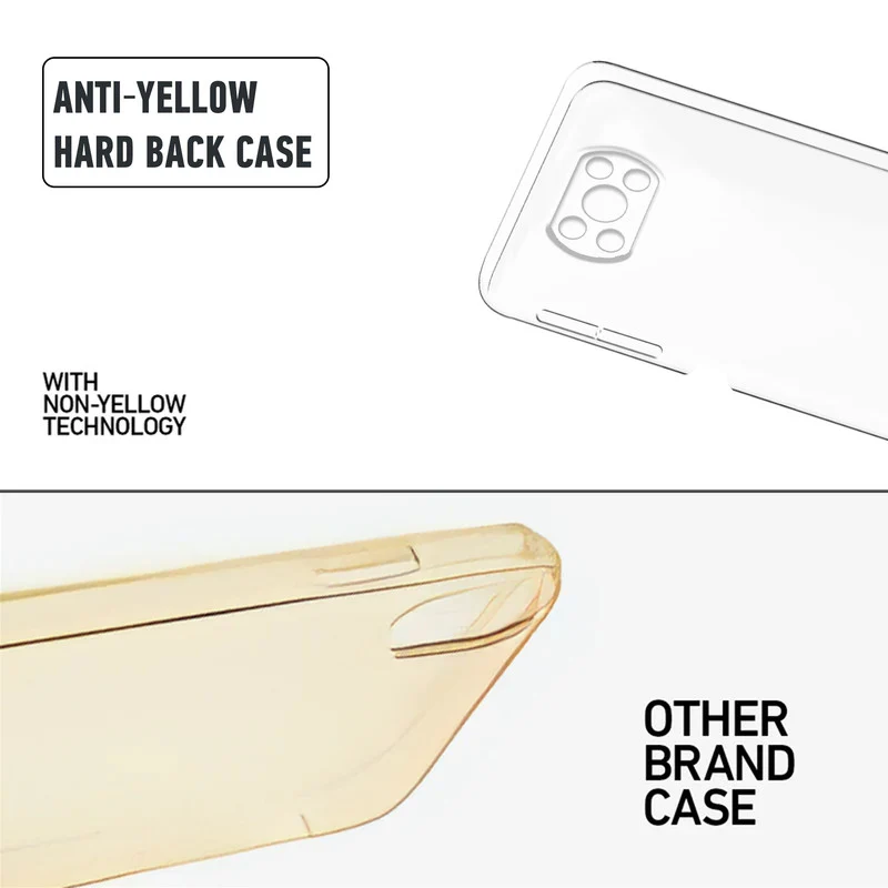 Crystal Clear Hard Anti-Yellow Transparent Back Cover Case For Poco X3 Pro 4G - Image 8