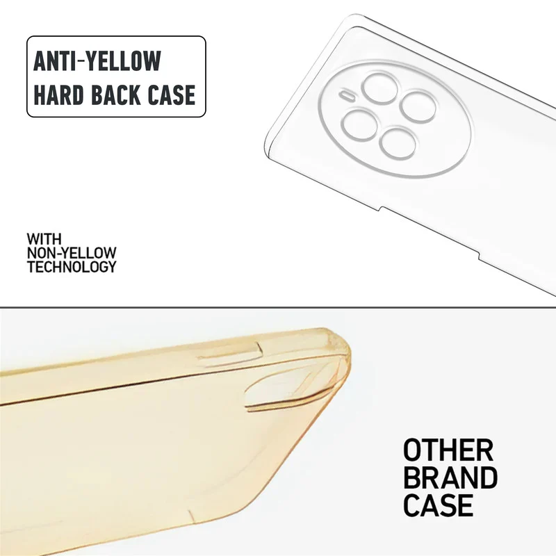 Crystal Clear Hard Anti-Yellow Transparent Back Cover Case For Realme 12 Pro Plus 5G - Image 8