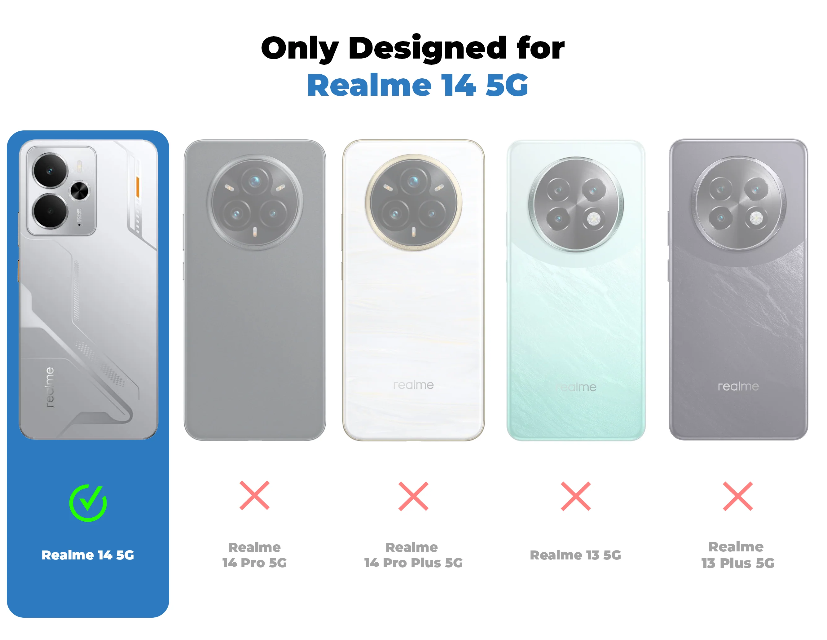 Soft Frame Clear Case For Realme 14 5G - Image 2
