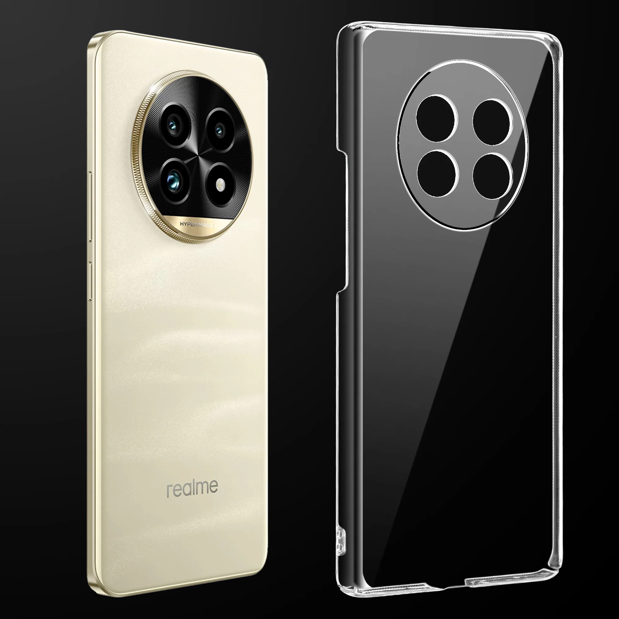 Crystal Clear Hard Anti-Yellow Transparent Back Cover Case For Realme 13 Pro 5G