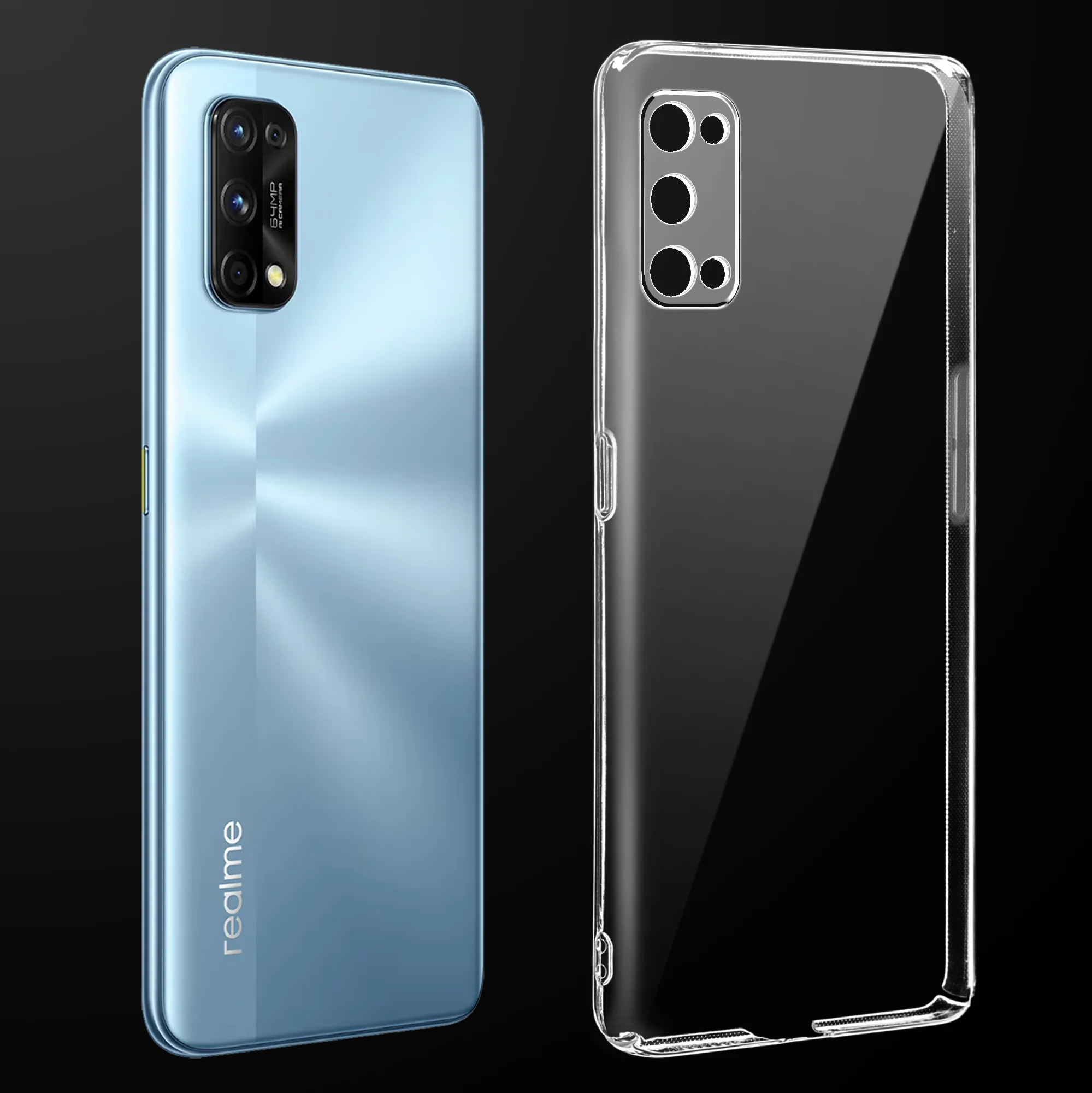 Crystal Clear Hard Anti-Yellow Transparent Back Cover Case For Realme 7 Pro 4G