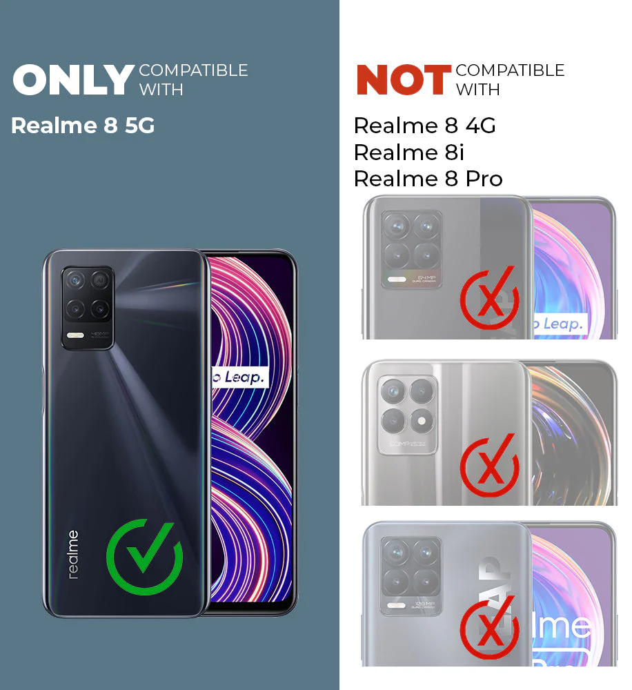 Crystal Clear Hard Anti-Yellow Transparent Back Cover Case For Realme 8 5G - Image 2