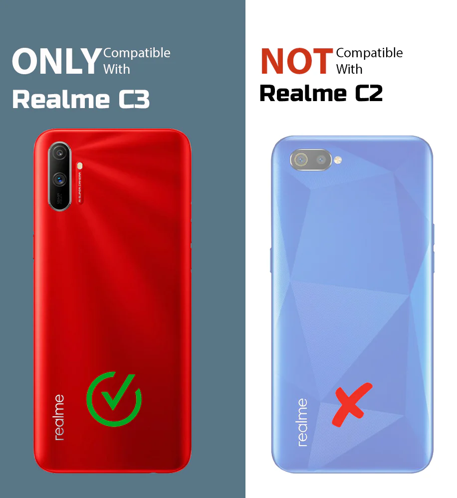 Crystal Clear Hard Anti-Yellow Transparent Back Cover Case For Realme C3 - Image 2