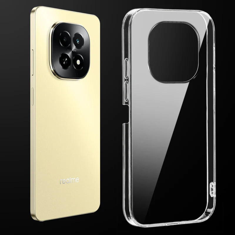 Crystal Clear Hard Anti-Yellow Transparent Back Cover Case For Realme C63 5G