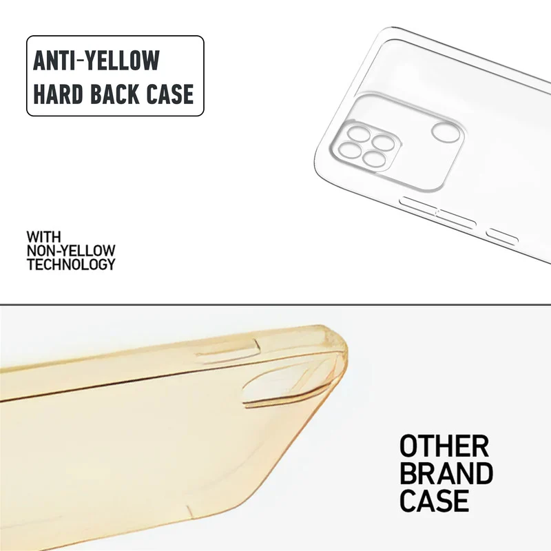 Crystal Clear Hard Anti-Yellow Transparent Back Cover Case For Redmi 9 - Image 8