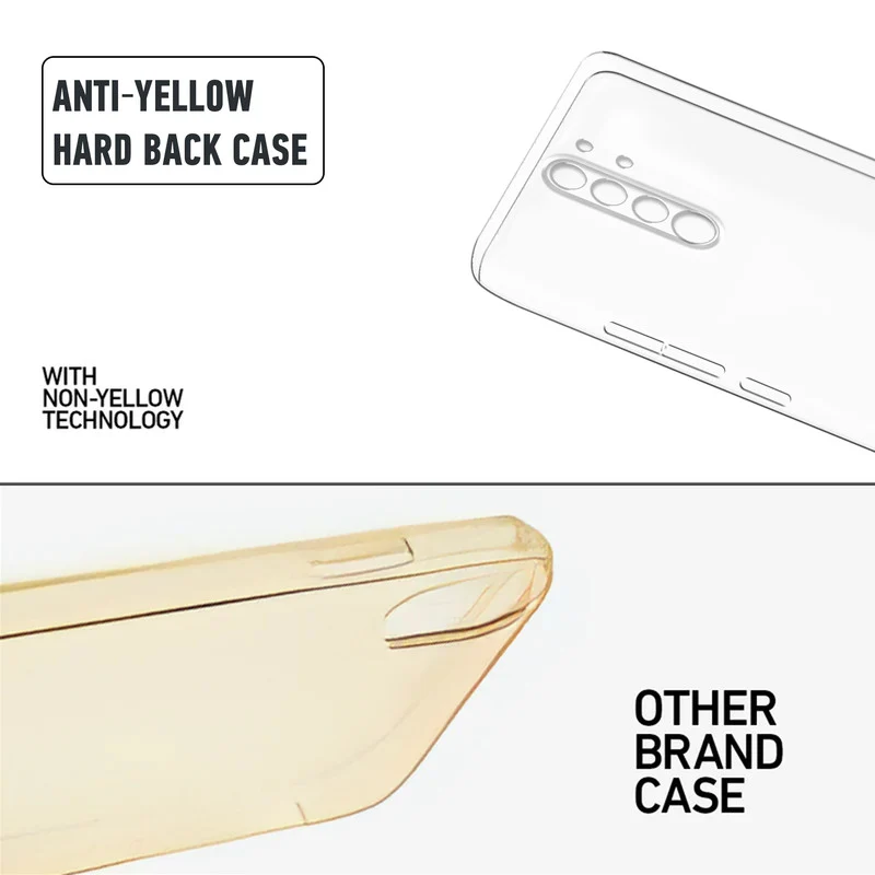 Crystal Clear Hard Anti-Yellow Transparent Back Cover Case For Redmi 9 Prime - Image 8