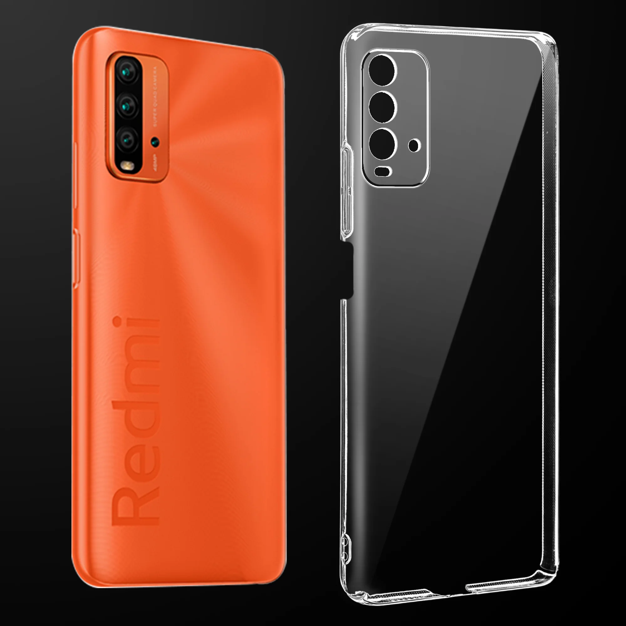 Crystal Clear Hard Anti-Yellow Transparent Back Cover Case For Redmi 9T