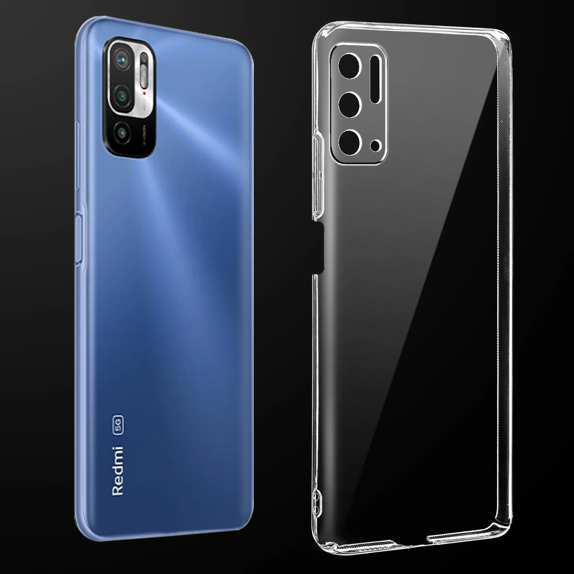 Crystal Clear Hard Anti-Yellow Transparent Back Cover Case For Redmi Note 10T 5G
