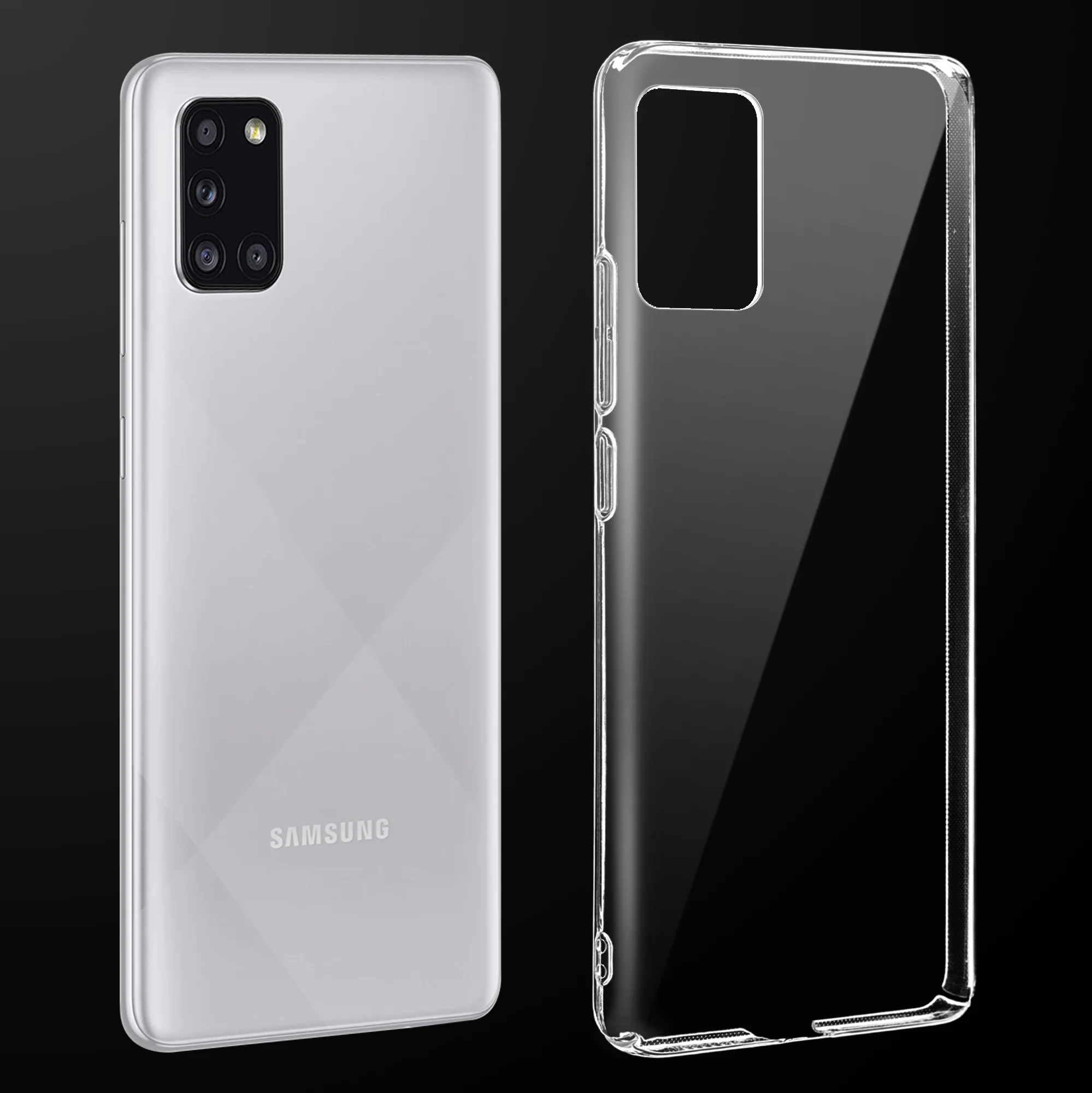 Crystal Clear Hard Anti-Yellow Transparent Back Cover Case For Samsung A31