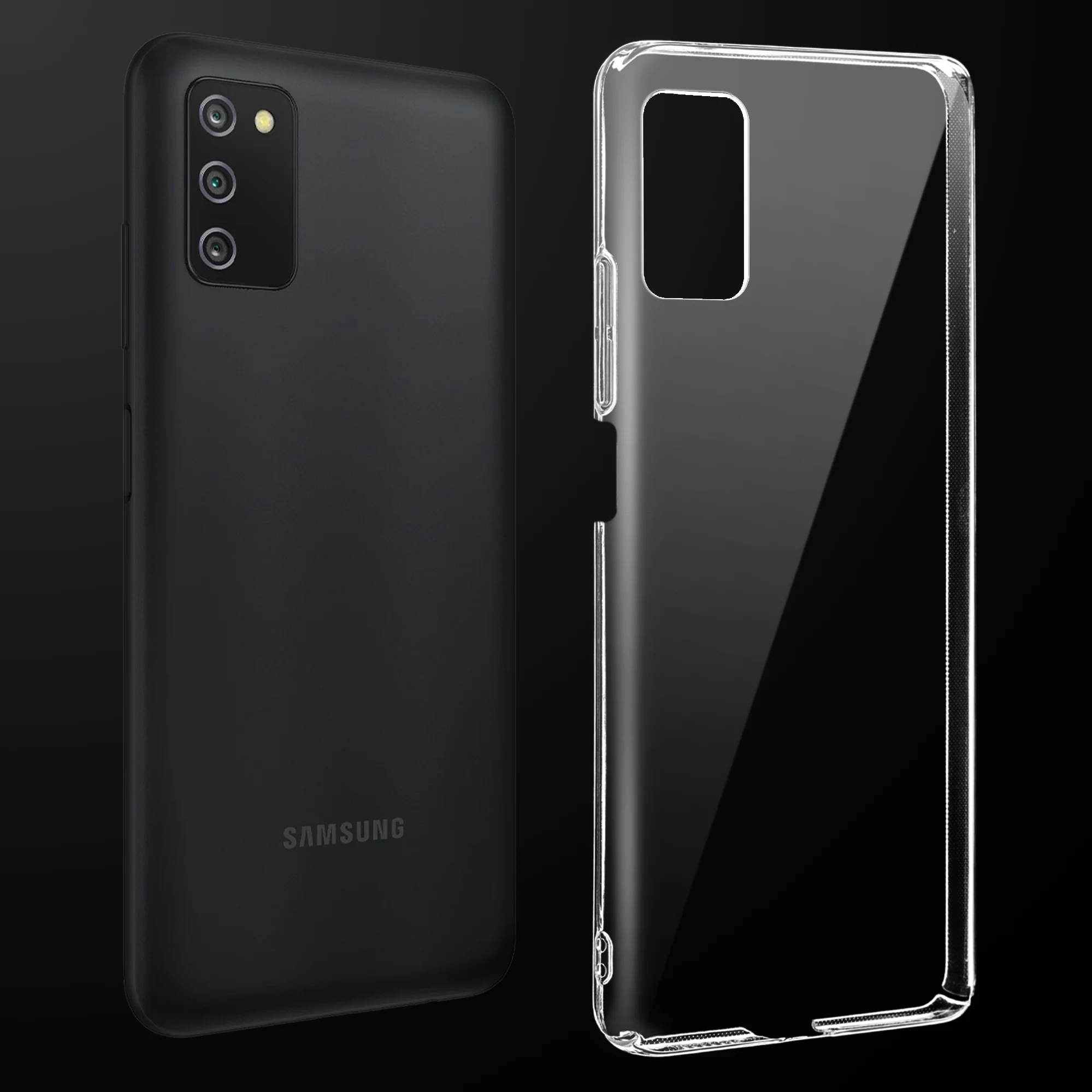 Crystal Clear Hard Anti-Yellow Transparent Back Cover Case For Samsung M02s