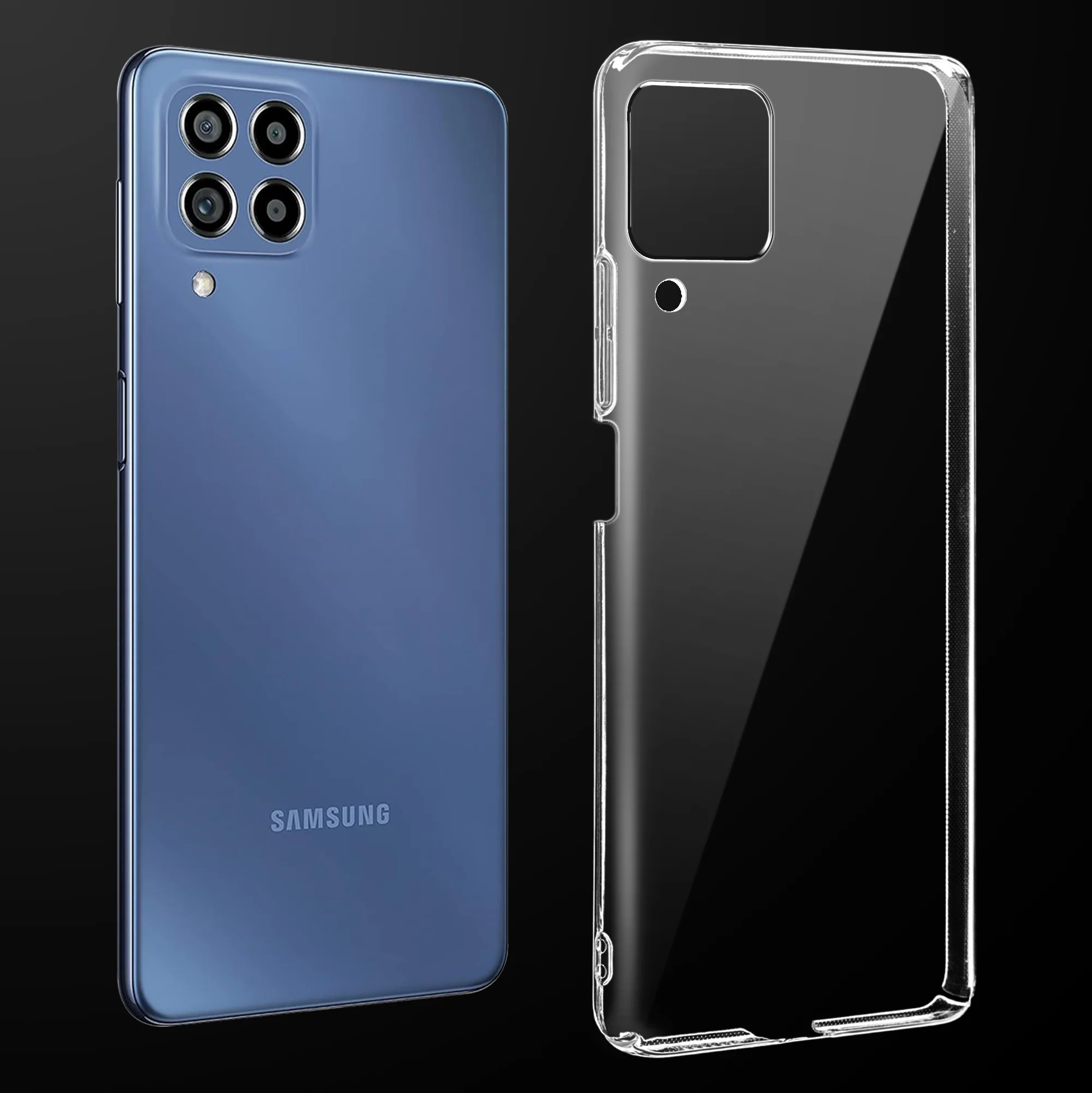 Crystal Clear Hard Anti-Yellow Transparent Back Cover Case For Samsung M12