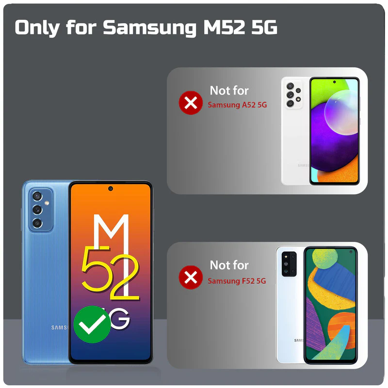 Crystal Clear Hard Anti-Yellow Transparent Back Cover Case For Samsung M52 5G - Image 2