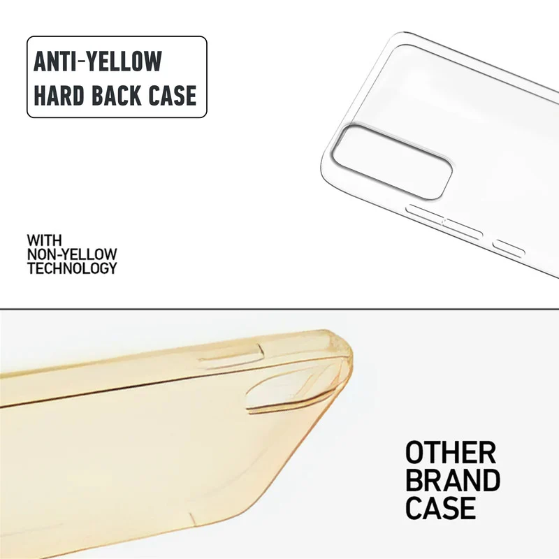 Crystal Clear Hard Anti-Yellow Transparent Back Cover Case For Samsung M52 5G - Image 8