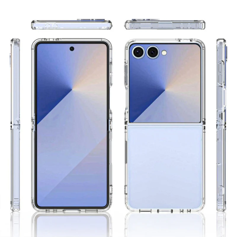 Crystal Clear Hard Anti-Yellow Transparent Back Cover Case For Samsung Z Flip 7 - Image 6