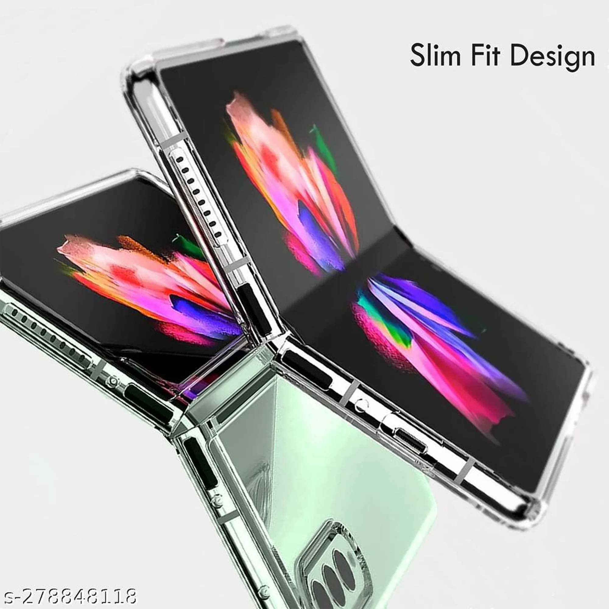 Crystal Clear Hard Anti-Yellow Transparent Back Cover Case For Samsung Z Fold - Image 3