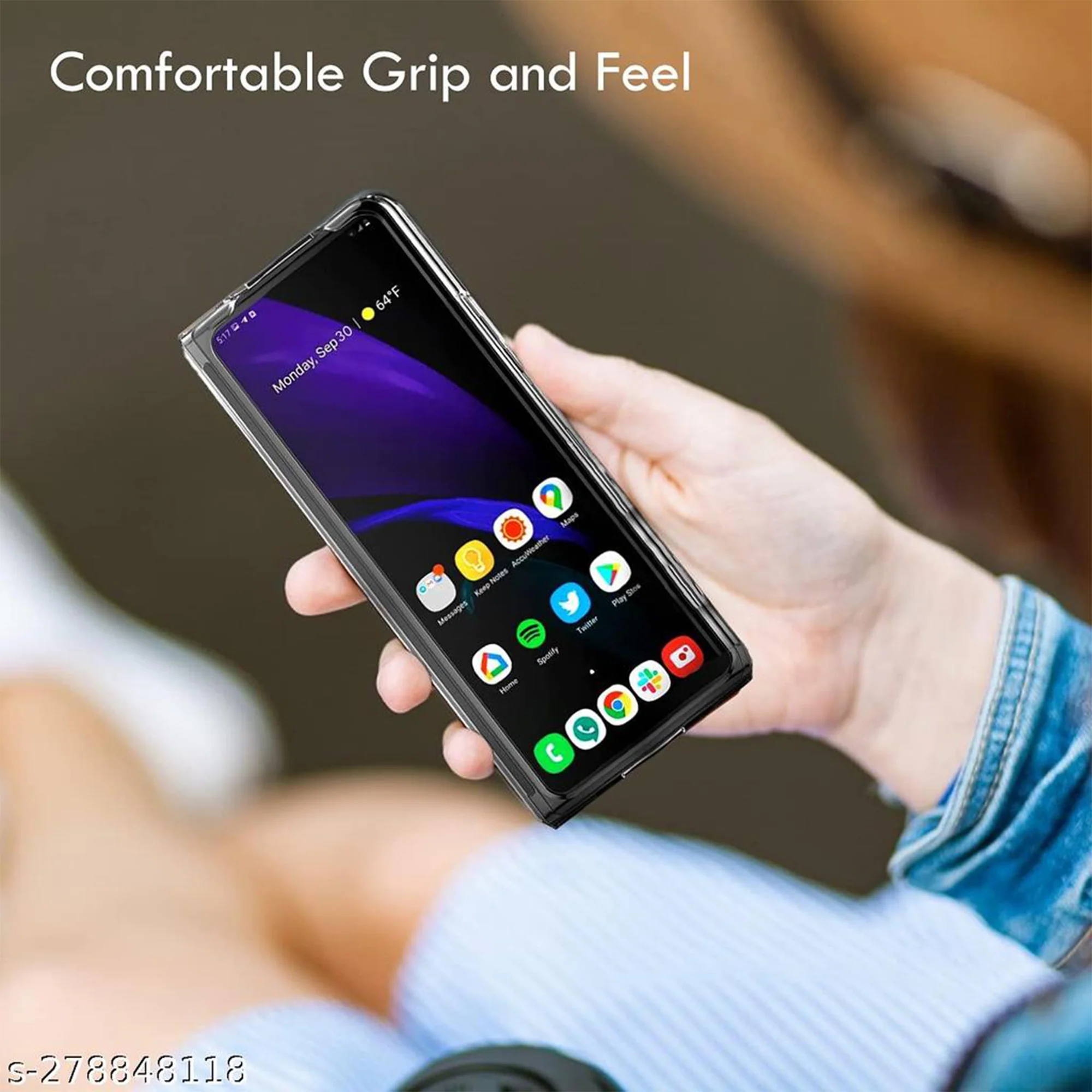 Crystal Clear Hard Anti-Yellow Transparent Back Cover Case For Samsung Z Fold - Image 4