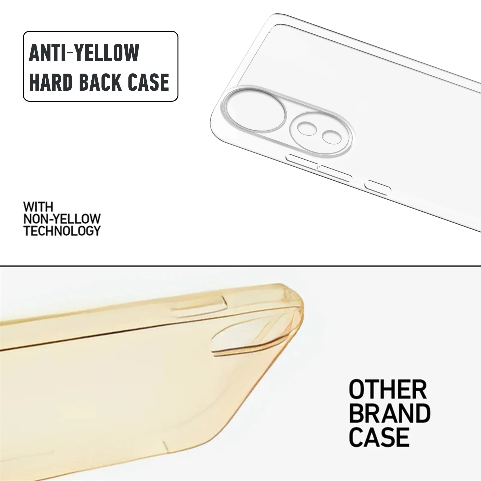 Crystal Clear Hard Anti-Yellow Transparent Back Cover Case For Vivo T2 5G - Image 8