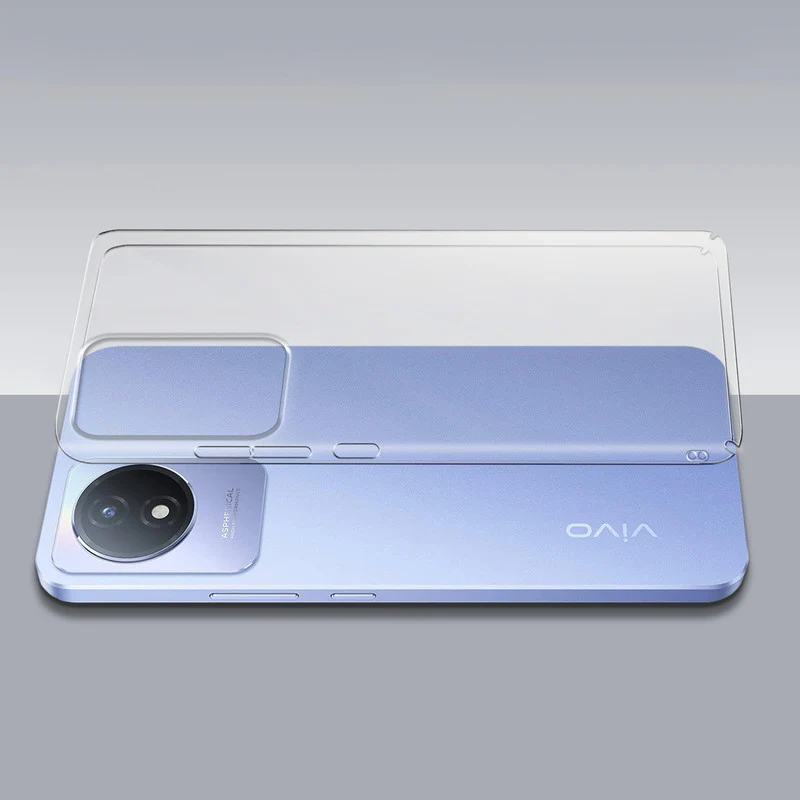 Crystal Clear Hard Anti-Yellow Transparent Back Cover Case For Vivo Y02 - Image 7