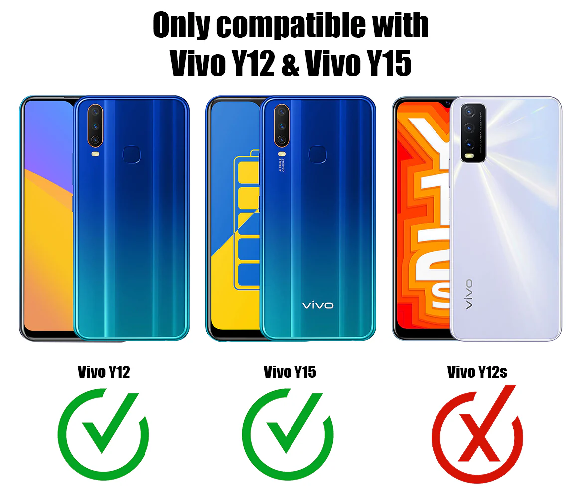 Crystal Clear Hard Anti-Yellow Transparent Back Cover Case For Vivo Y12 - Image 2
