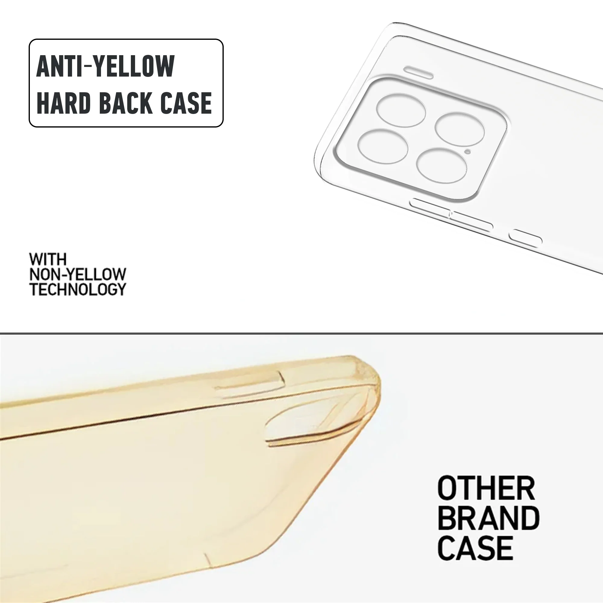 Crystal Clear Hard Anti-Yellow Transparent Back Cover Case For Xiaomi 15 5G - Image 8