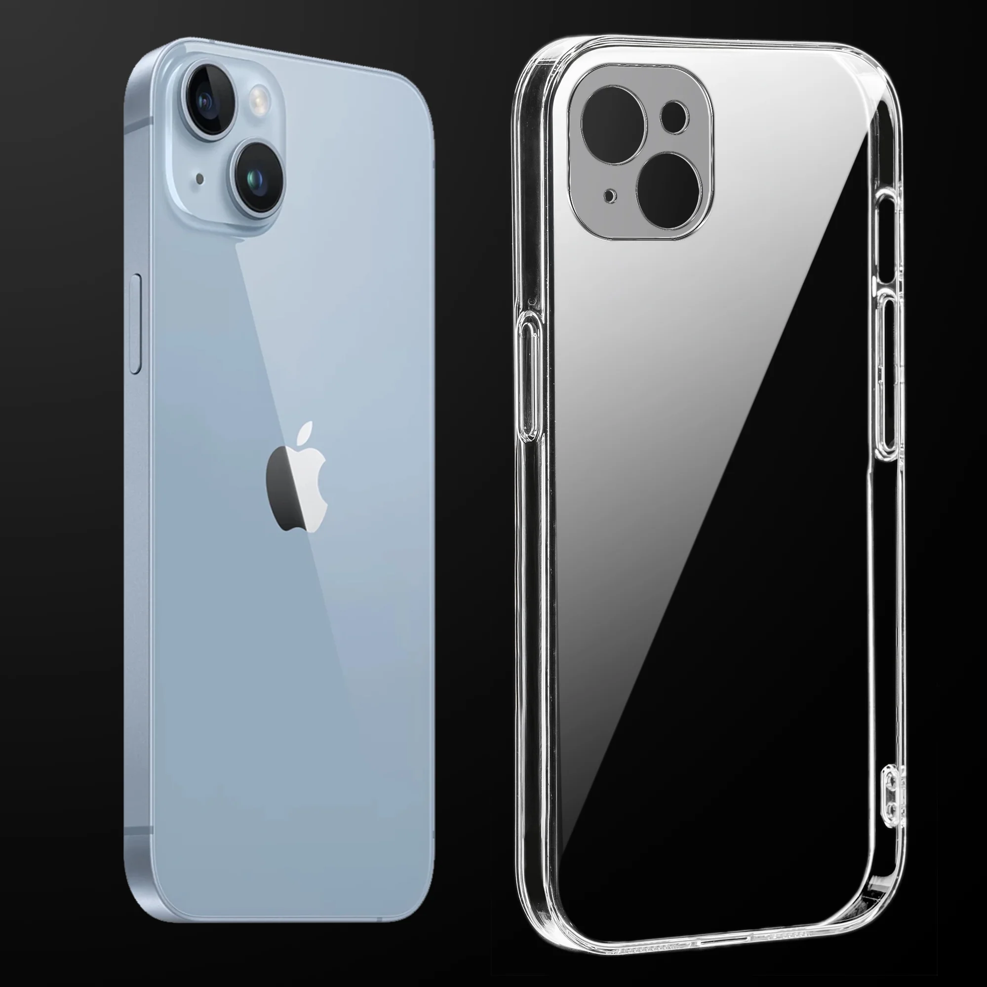 Crystal Clear Hard Back Anti-Yellowing With Camera Cuts Transparent Back Cover Case For Apple iPhone 14