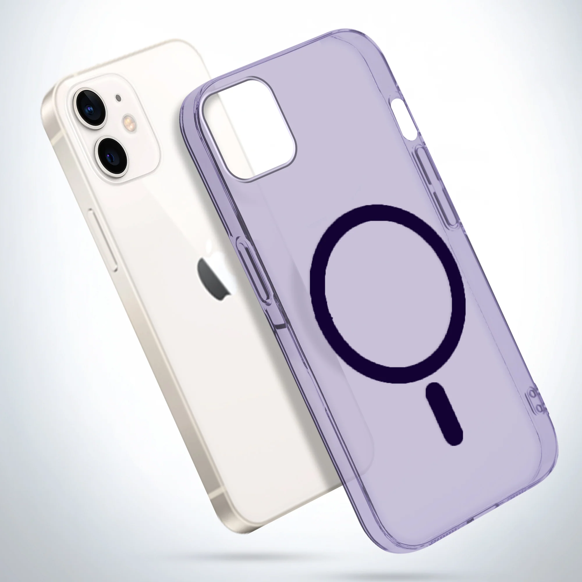 Colored Transparent Anti-Yellowing Wireless Charging Support Case For Apple iPhone 12 - Image 24