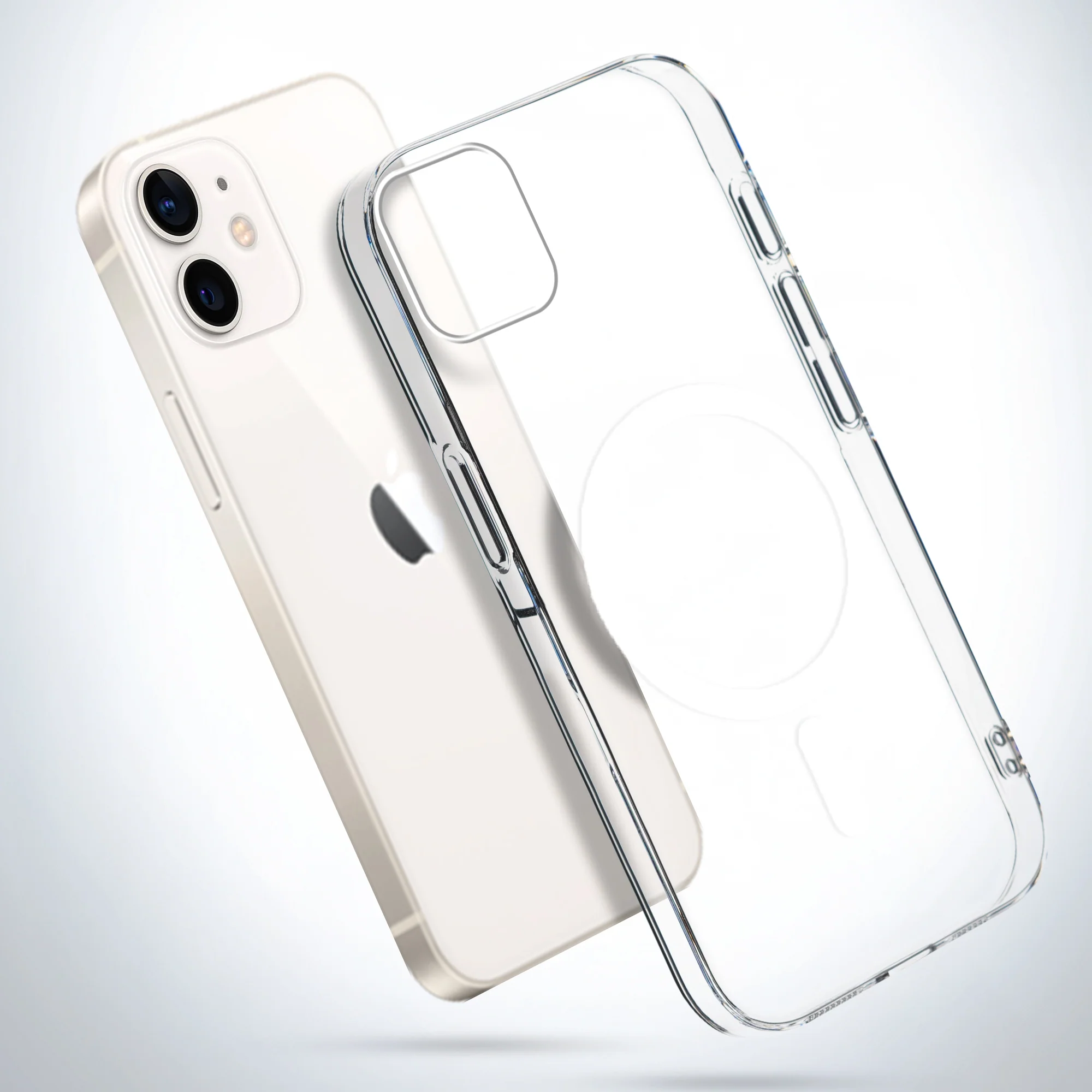 Colored Transparent Anti-Yellowing Wireless Charging Support Case For Apple iPhone 12 - Image 31