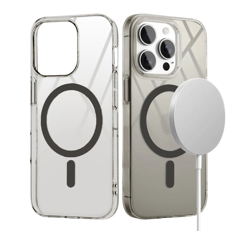 Colored Transparent Anti-Yellowing Wireless Charging Support Case For Apple iPhone 14 Pro Max - Image 22