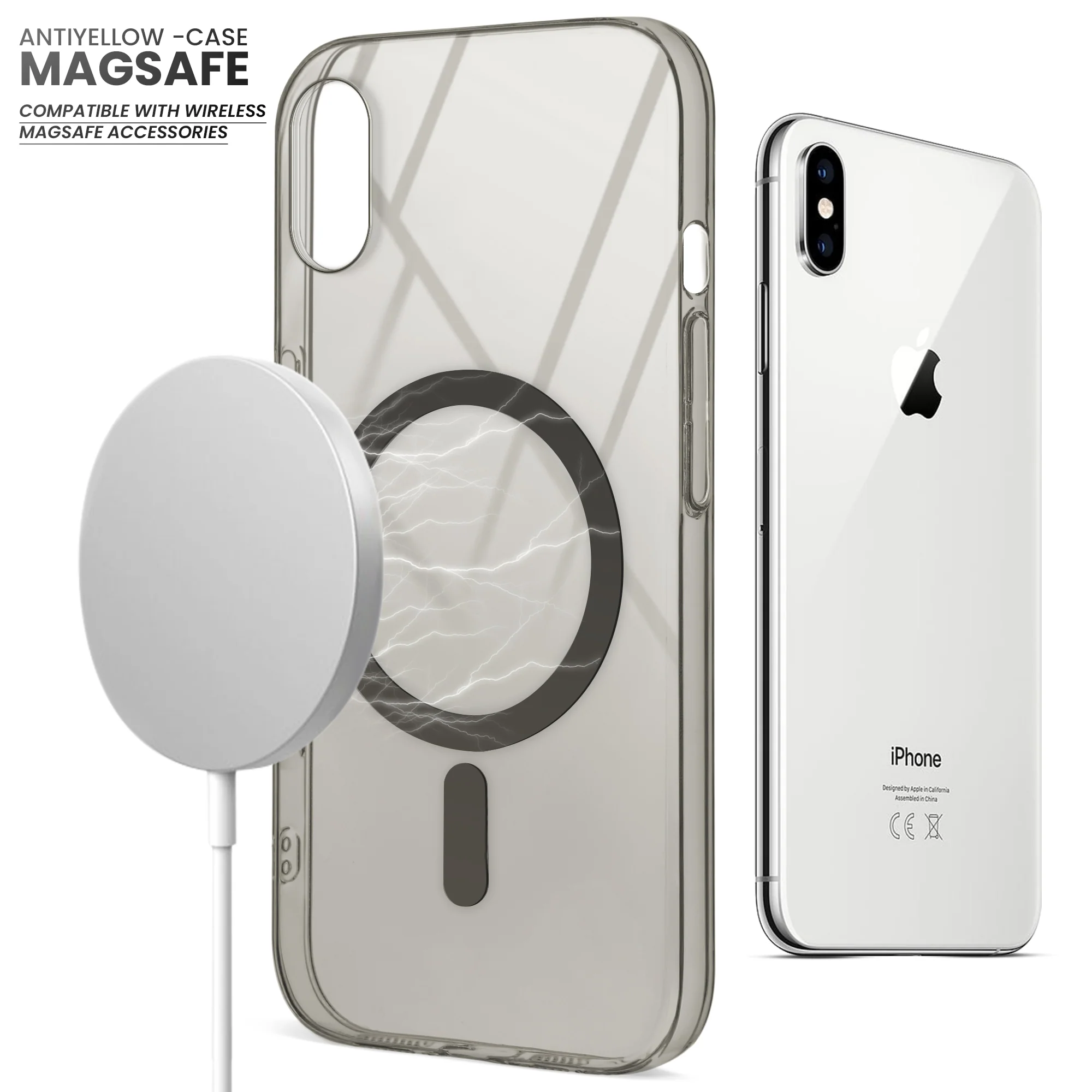 Colored Transparent Anti-Yellowing Wireless Charging Support Case For Apple iPhone X - Image 15