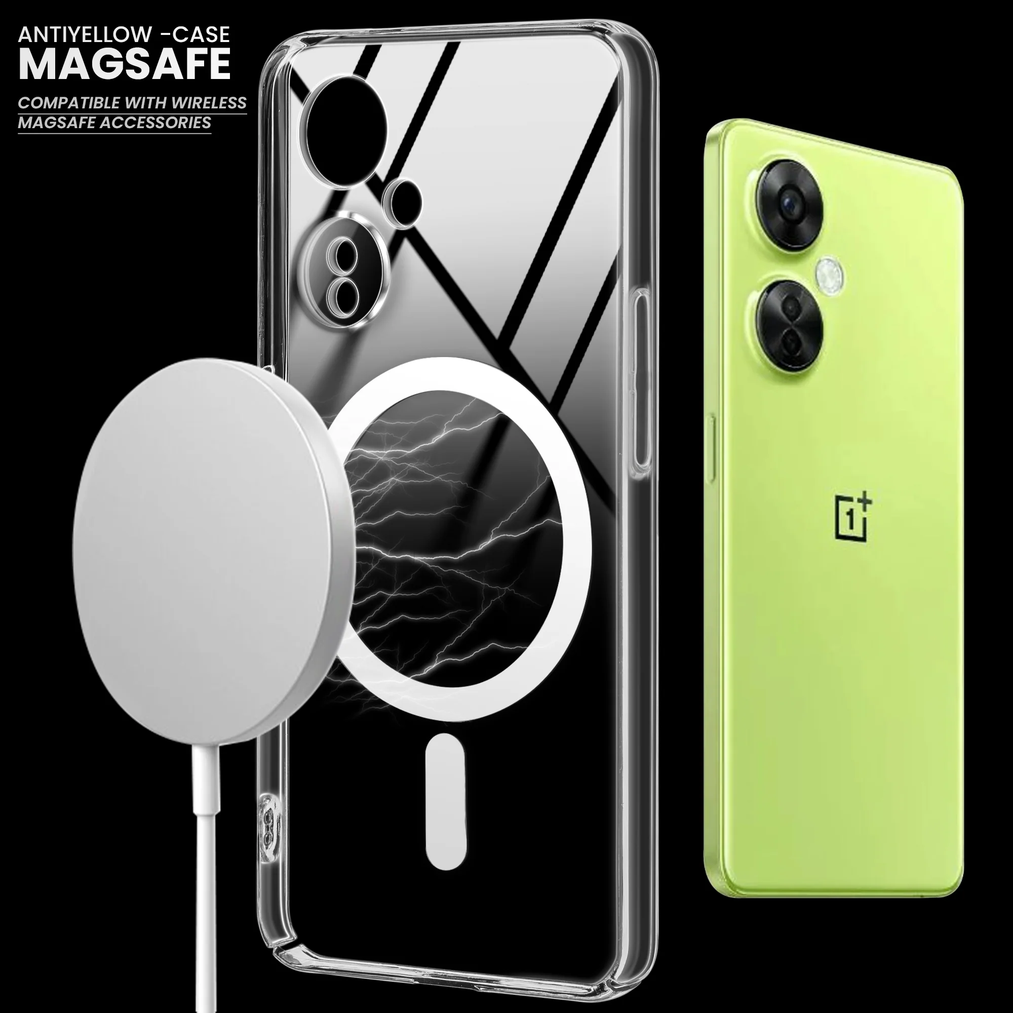 Colored Transparent Anti-Yellowing Wireless Charging Support Case For OnePlus Nord CE 3 Lite 5G - Image 8