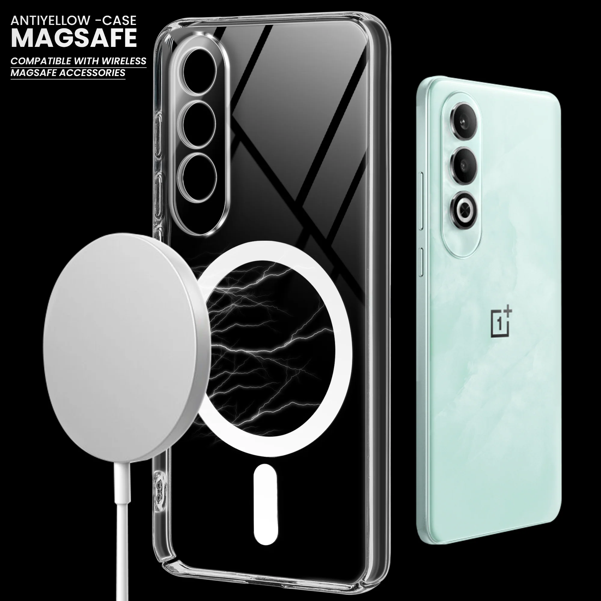 Colored Transparent Anti-Yellowing Wireless Charging Support Case For OnePlus Nord CE 4 5G - Image 8