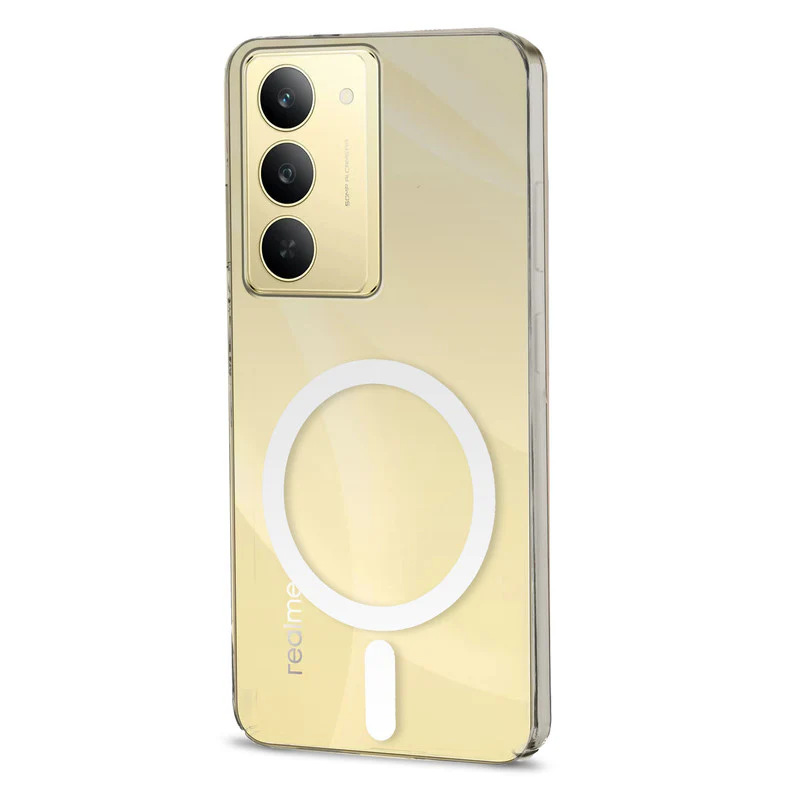 Colored Transparent Anti-Yellowing Wireless Charging Support Case For Realme 14X 5G - Image 12