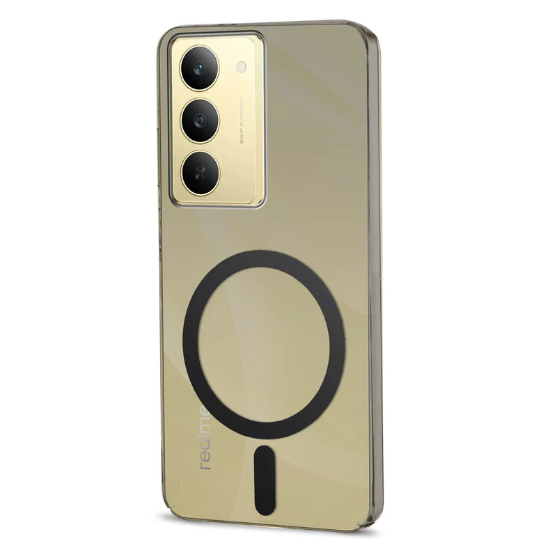 Colored Transparent Anti-Yellowing Wireless Charging Support Case For Realme 14X 5G - Image 5