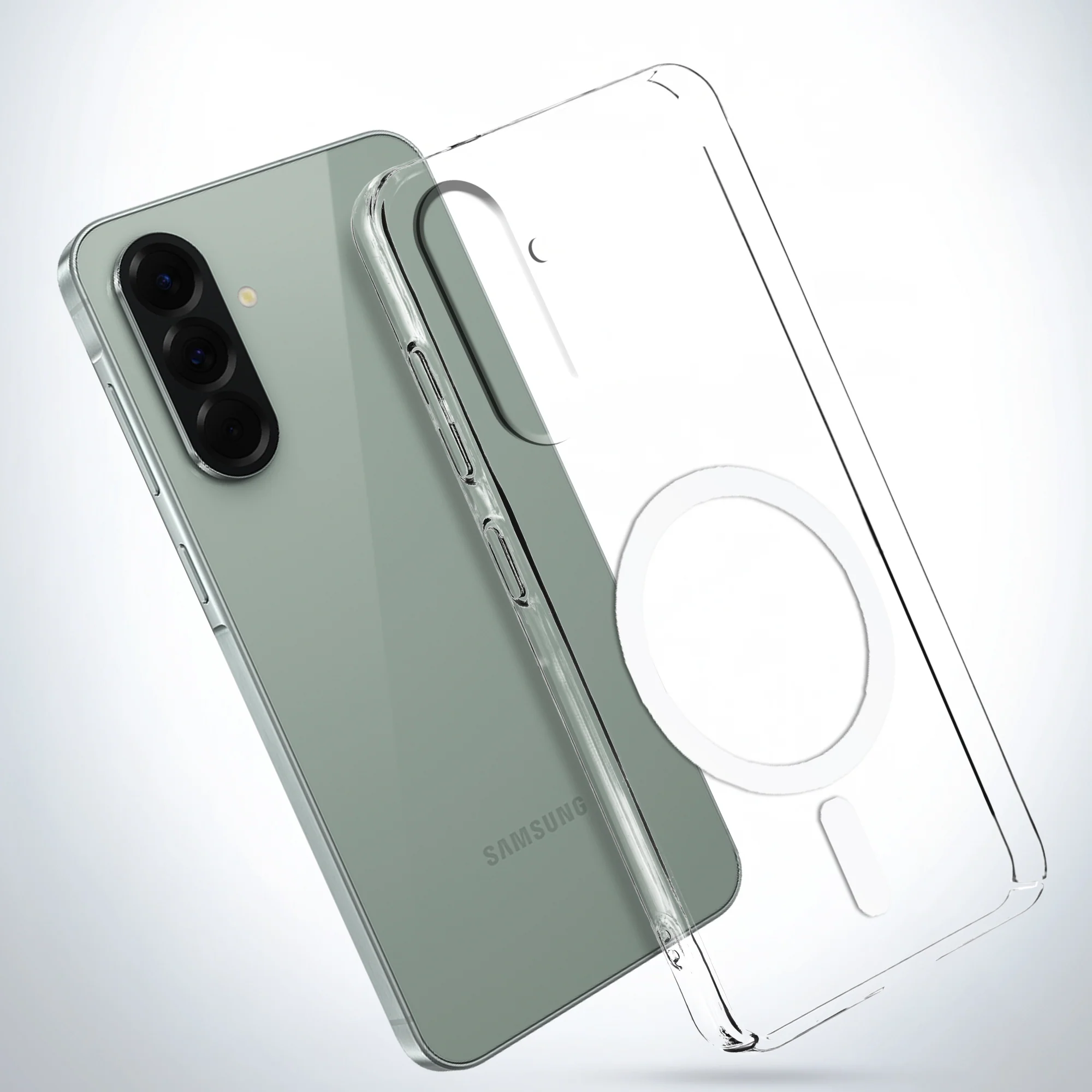 Colored Transparent Anti-Yellowing Wireless Charging Support Case For Samsung A56 5G - Image 10