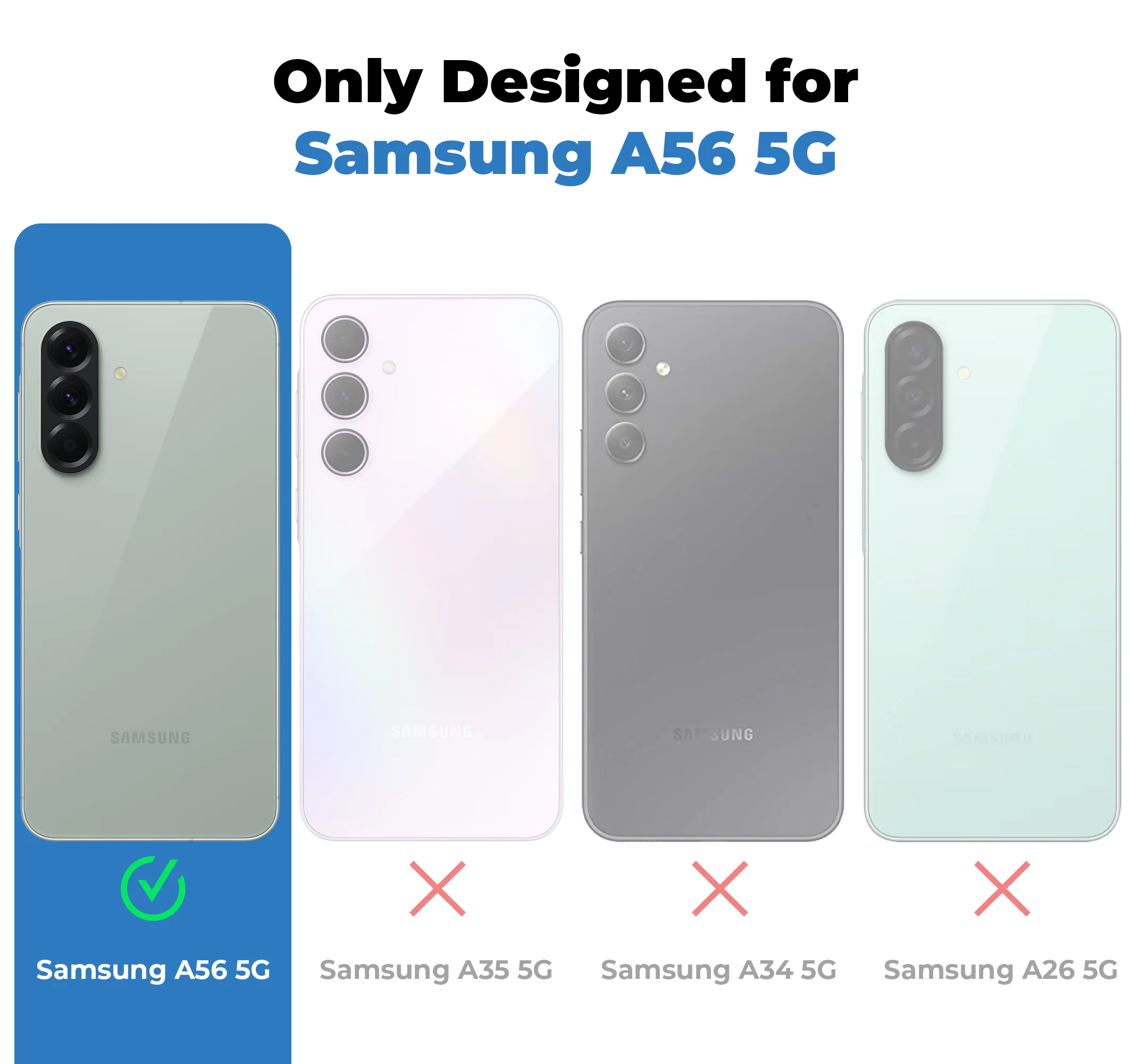 Colored Transparent Anti-Yellowing Wireless Charging Support Case For Samsung A56 5G - Image 9