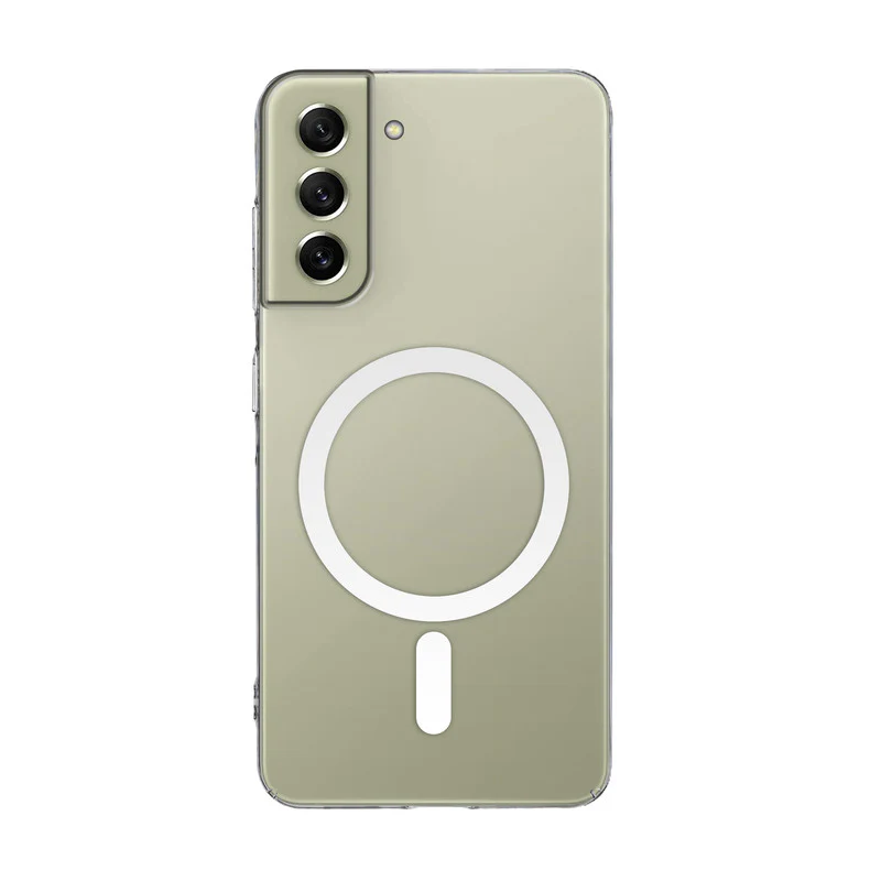 Colored Transparent Anti-Yellowing Wireless Charging Support Case For Samsung S21 FE 5G - Image 13
