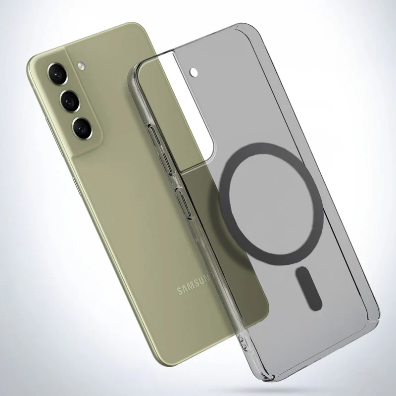 Colored Transparent Anti-Yellowing Wireless Charging Support Case For Samsung S21 FE 5G - Image 3