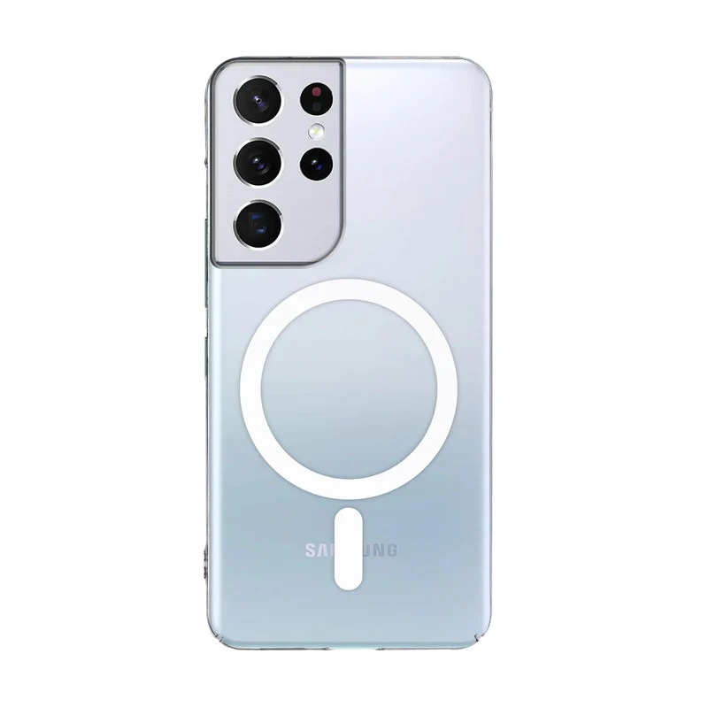 Colored Transparent Anti-Yellowing Wireless Charging Support Case For Samsung S21 Ultra 5G - Image 13