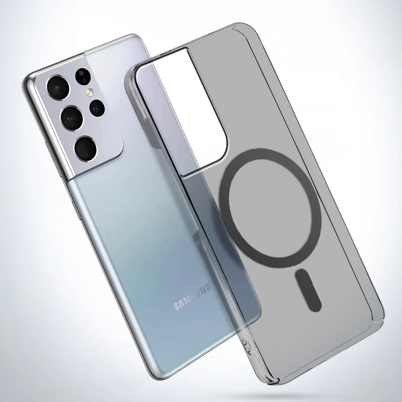 Colored Transparent Anti-Yellowing Wireless Charging Support Case For Samsung S21 Ultra 5G - Image 3