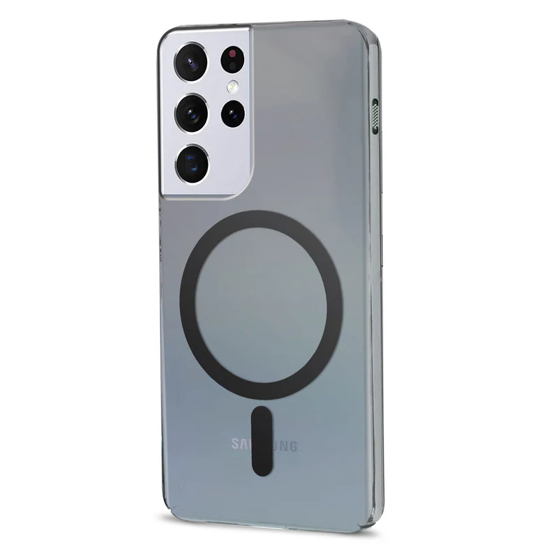 Colored Transparent Anti-Yellowing Wireless Charging Support Case For Samsung S21 Ultra 5G - Image 5