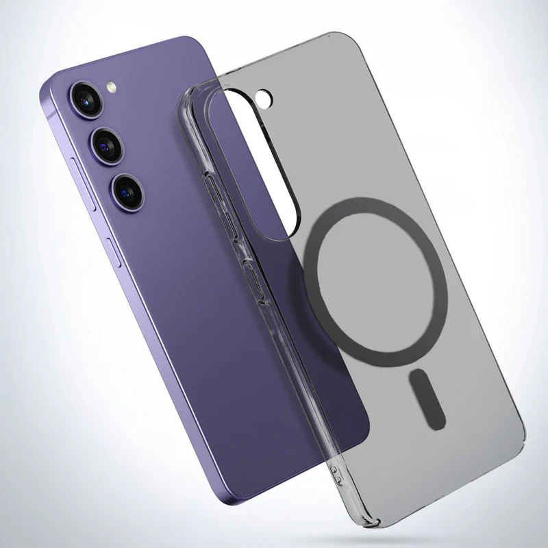 Colored Transparent Anti-Yellowing Wireless Charging Support Case For Samsung S23 5G - Image 3