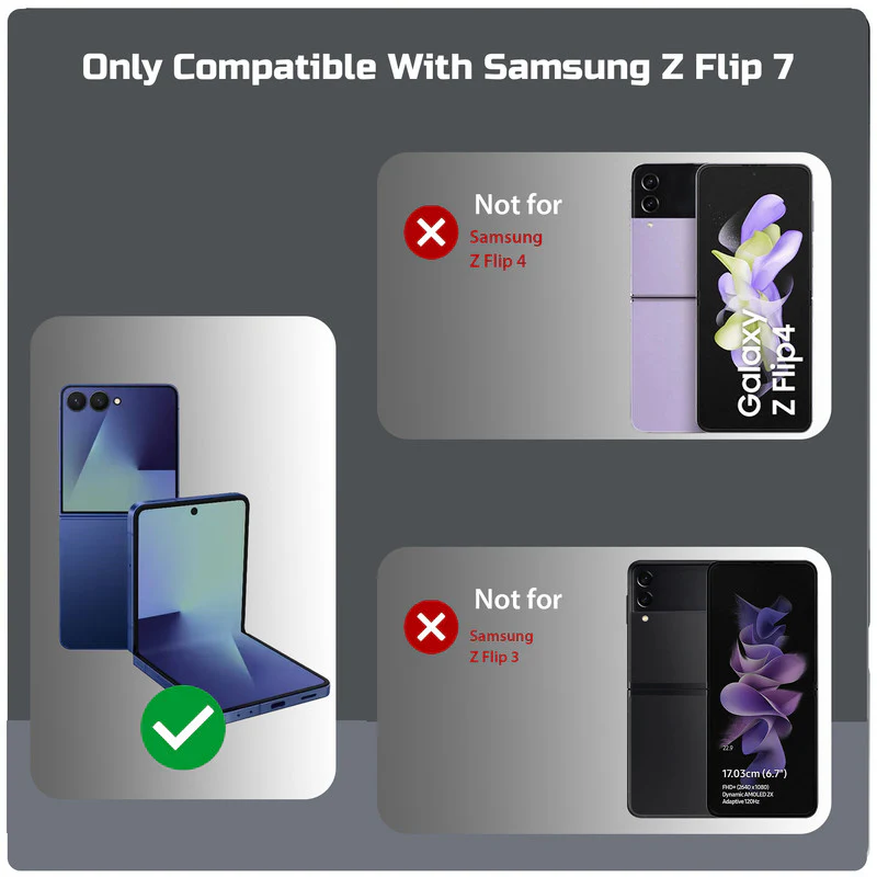 Colored Transparent Anti-Yellowing Wireless Charging Support Case For Samsung Z Flip 7 - Image 2
