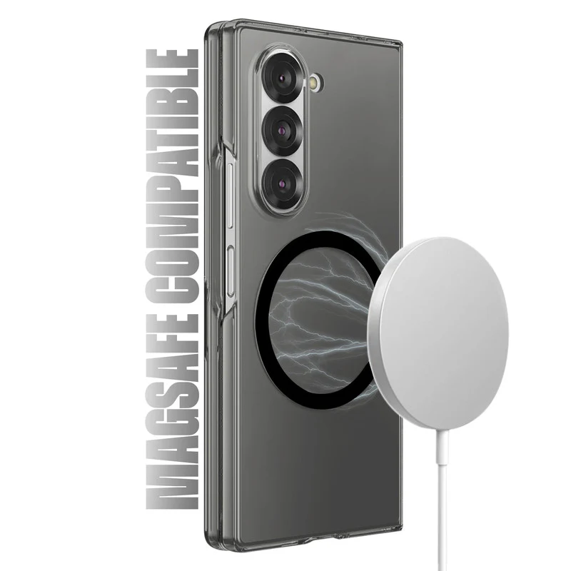 Colored Transparent Anti-Yellowing Wireless Charging Support Case For Samsung Z Fold 7 - Image 6