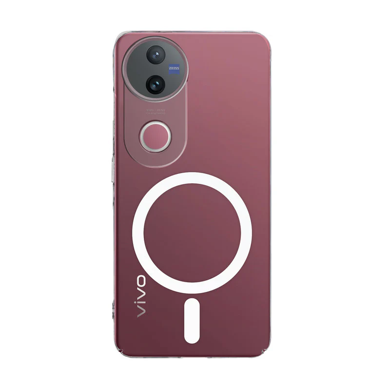 Colored Transparent Anti-Yellowing Wireless Charging Support Case For Vivo V50 5G - Image 13