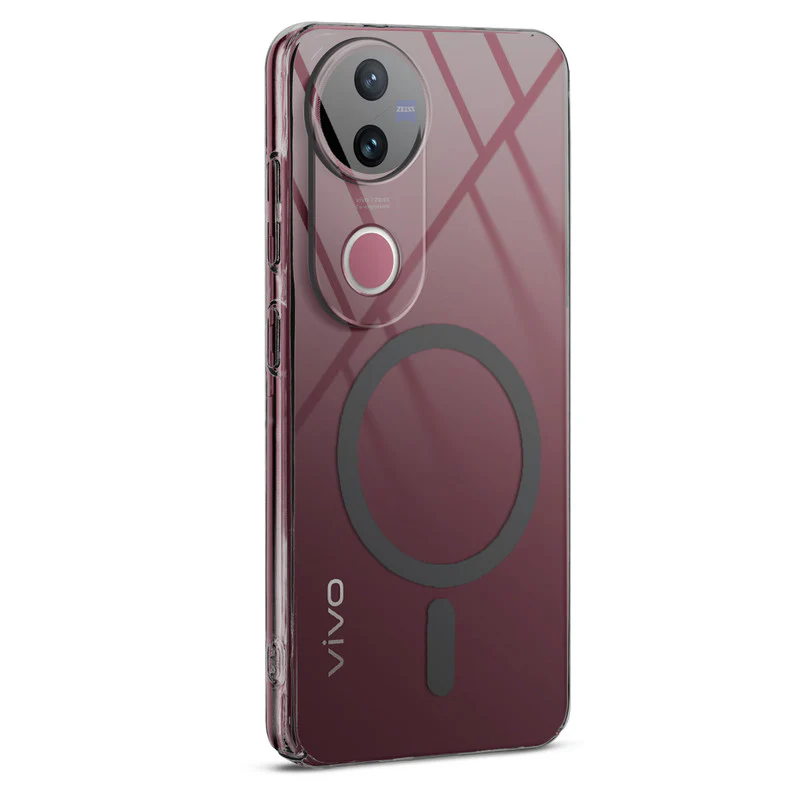 Colored Transparent Anti-Yellowing Wireless Charging Support Case For Vivo V50 5G - Image 4